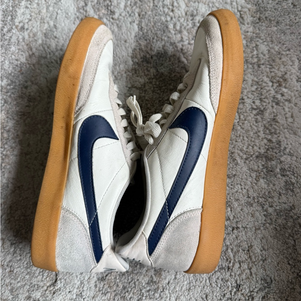 Nike Killshot Leather Shoe Navy Grey Sneakers Size 9.5 Athletic Comfort - Picture 7 of 9